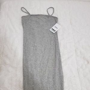Heather Grey Bodycon Square Neck Dress